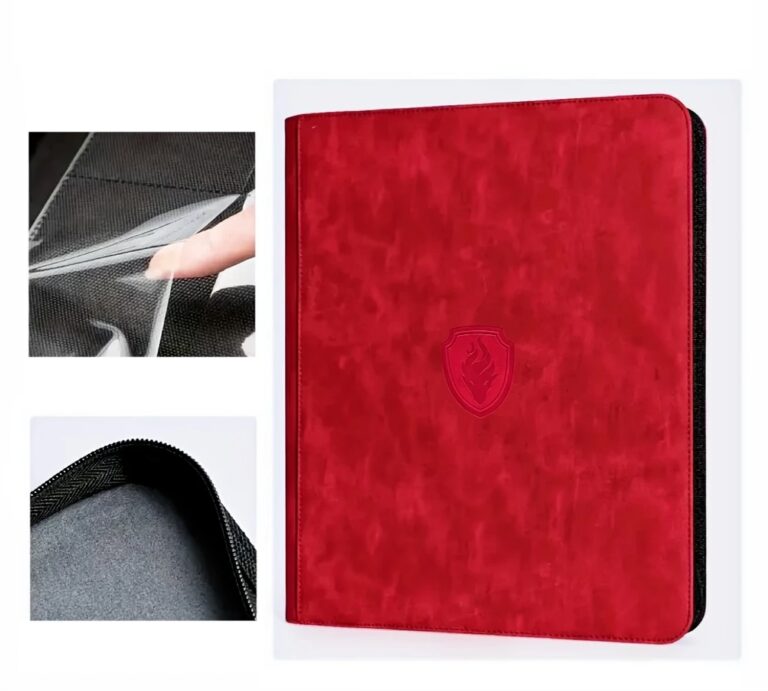 Binder Vermelho Fumado — Flame Shield 9 Bolsos