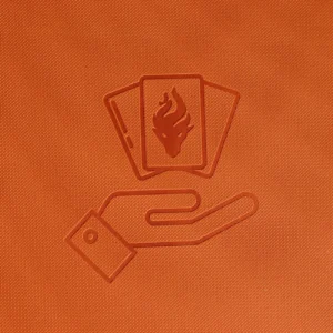 Binder Laranja — Flame Shield 12 Bolsos