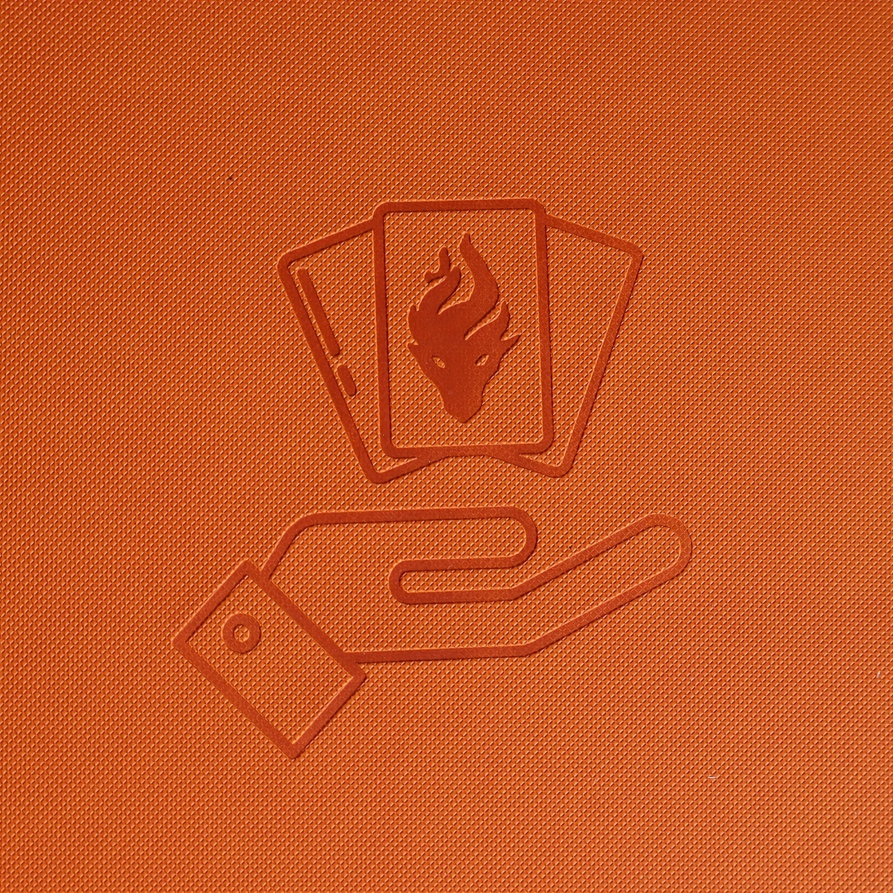 Binder Laranja — Flame Shield 12 Bolsos