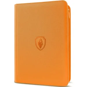 Binder Laranja — Flame Shield 9 Bolsos