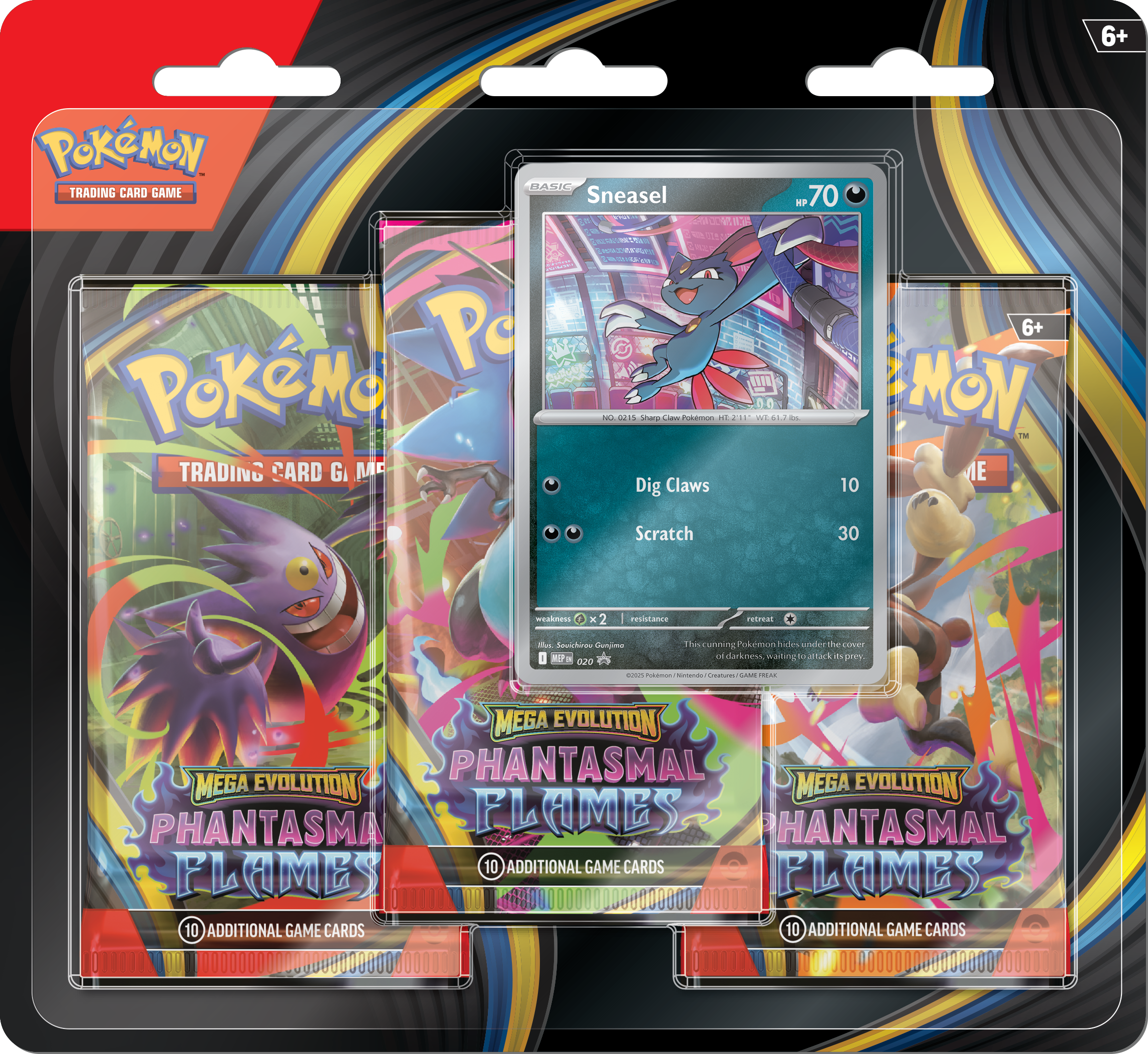 Pokémon TCG: Phantasmal Flames 3 Pack Blister (Sneasel)